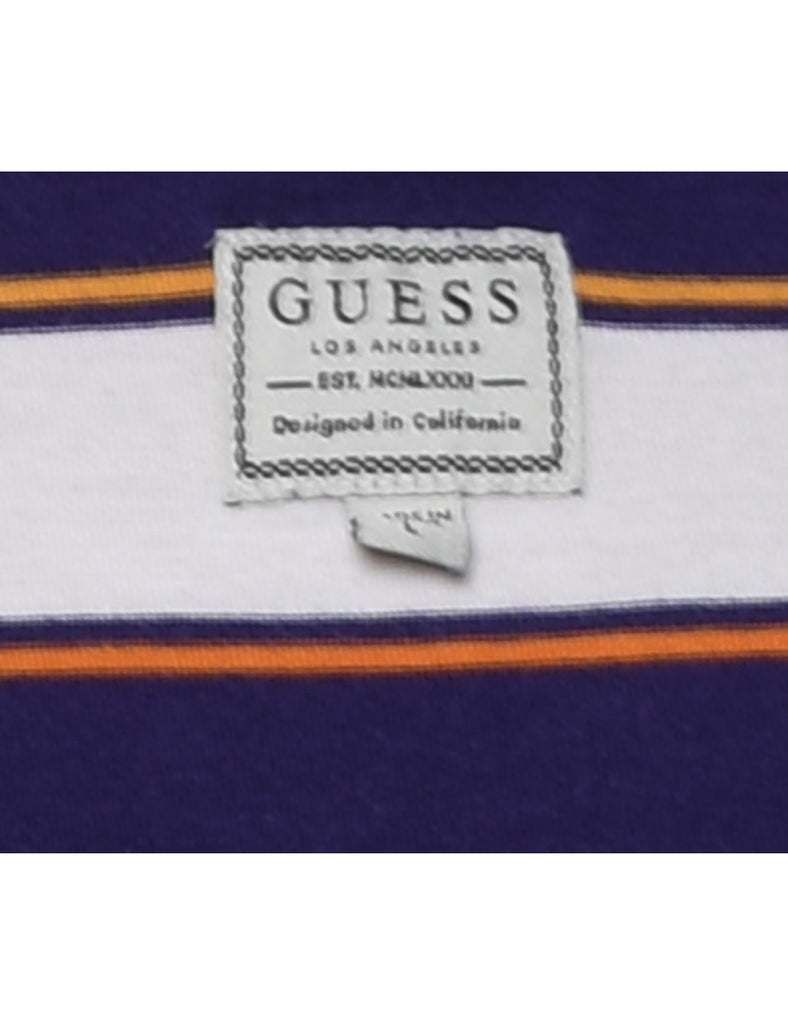 Guess Striped Y2K T-Shirt - L