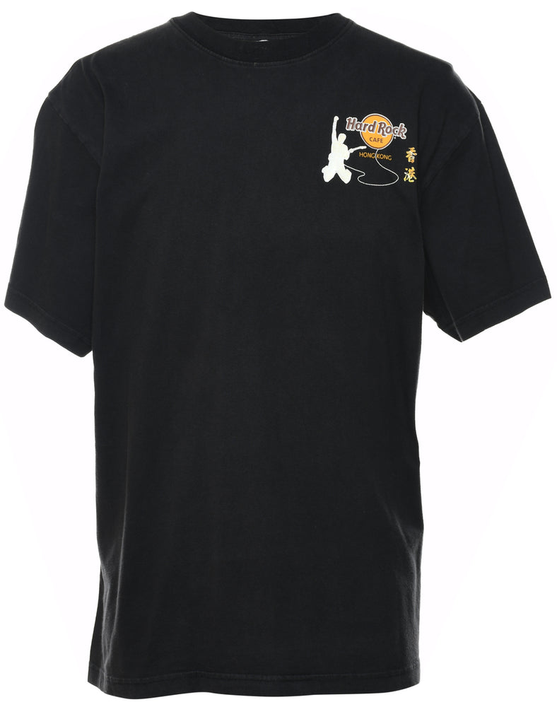 Hard Rock Cafe Black Printed T-shirt - L