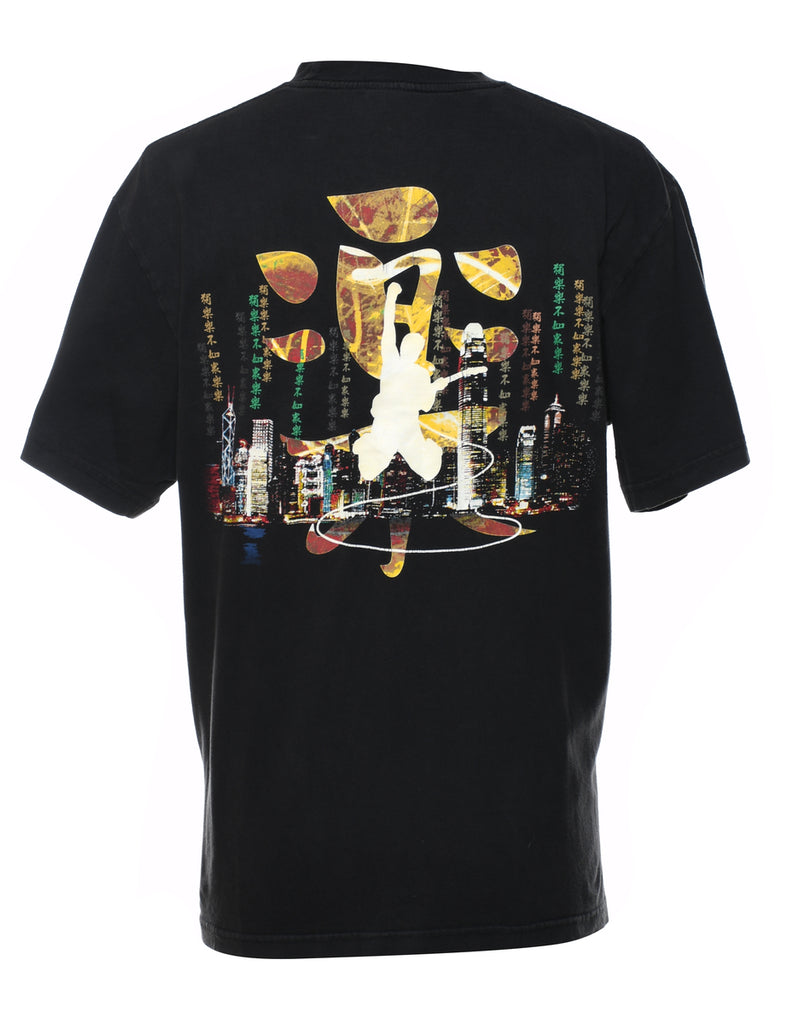 Hard Rock Cafe Black Printed T-shirt - L