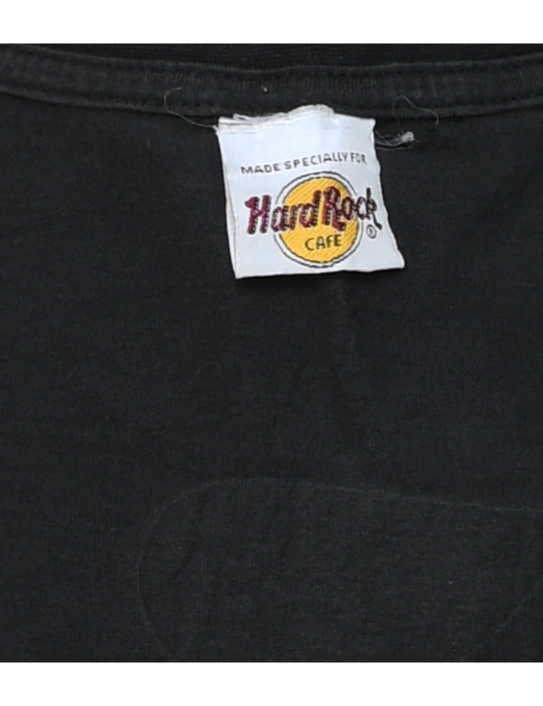 Hard Rock Cafe Black Printed T-shirt - L