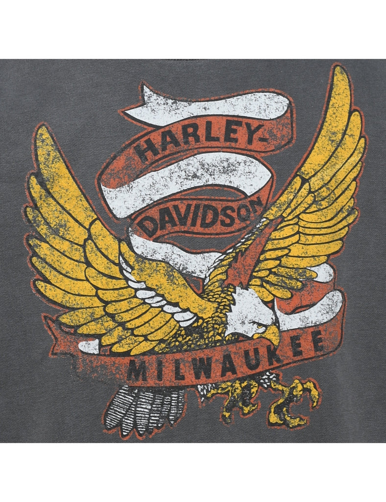 Harley Davidson Printed Sweatshirt - L