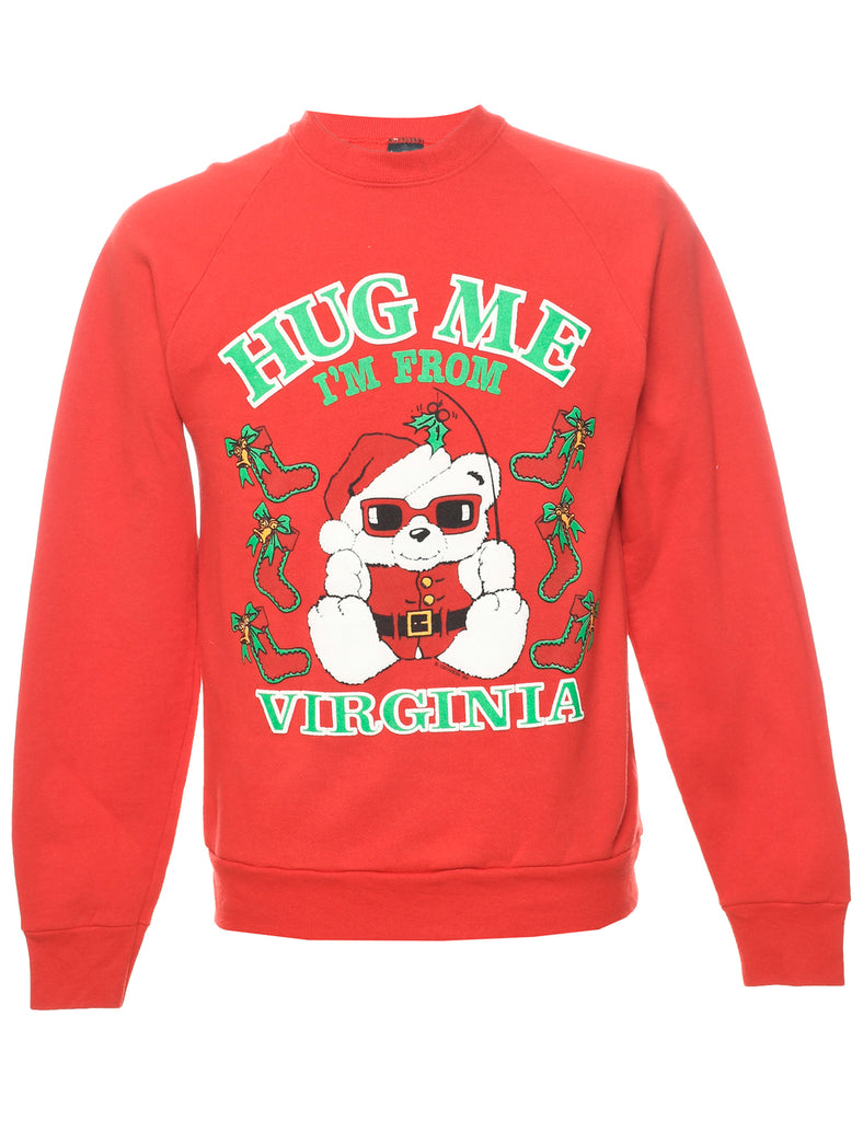 Hug Me I'm From Virginia Christmas Sweatshirt - S