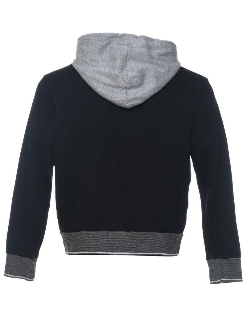 Hugo Boss Black & Grey Argyle Hoodie - M