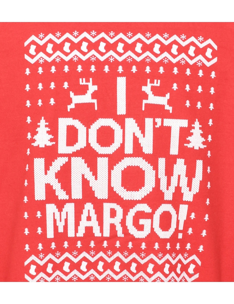 I Don't Know Margo Christmas Sweatshirt - L