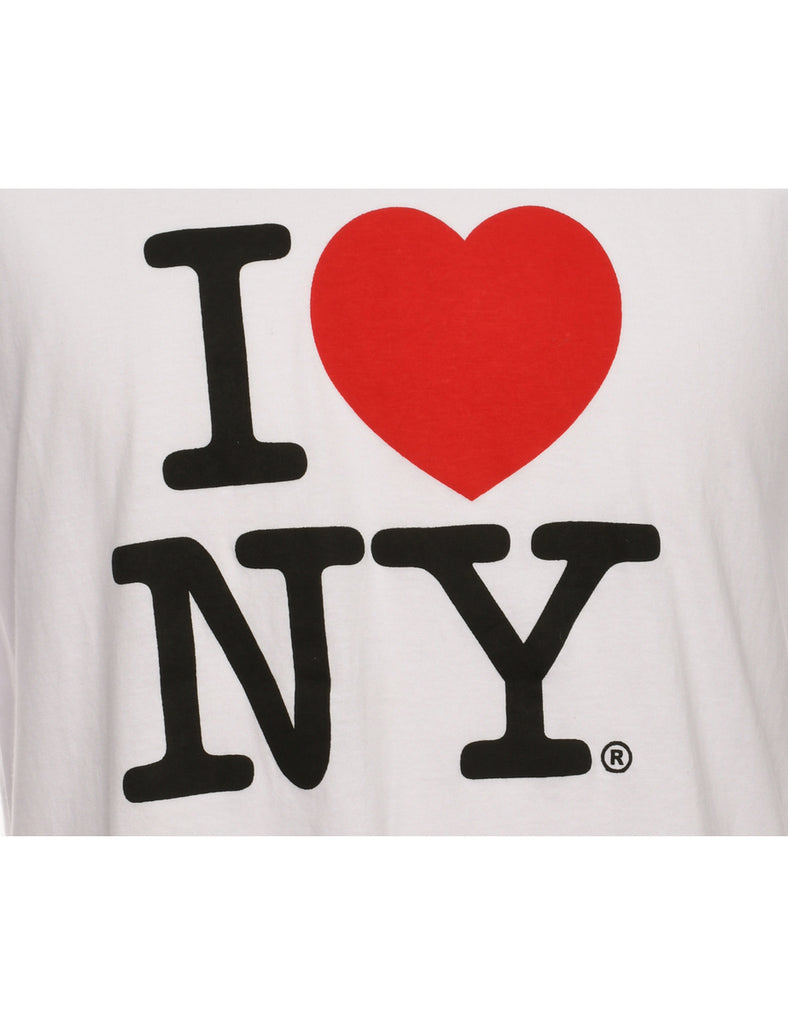 I Love NY Printed T-shirt - L