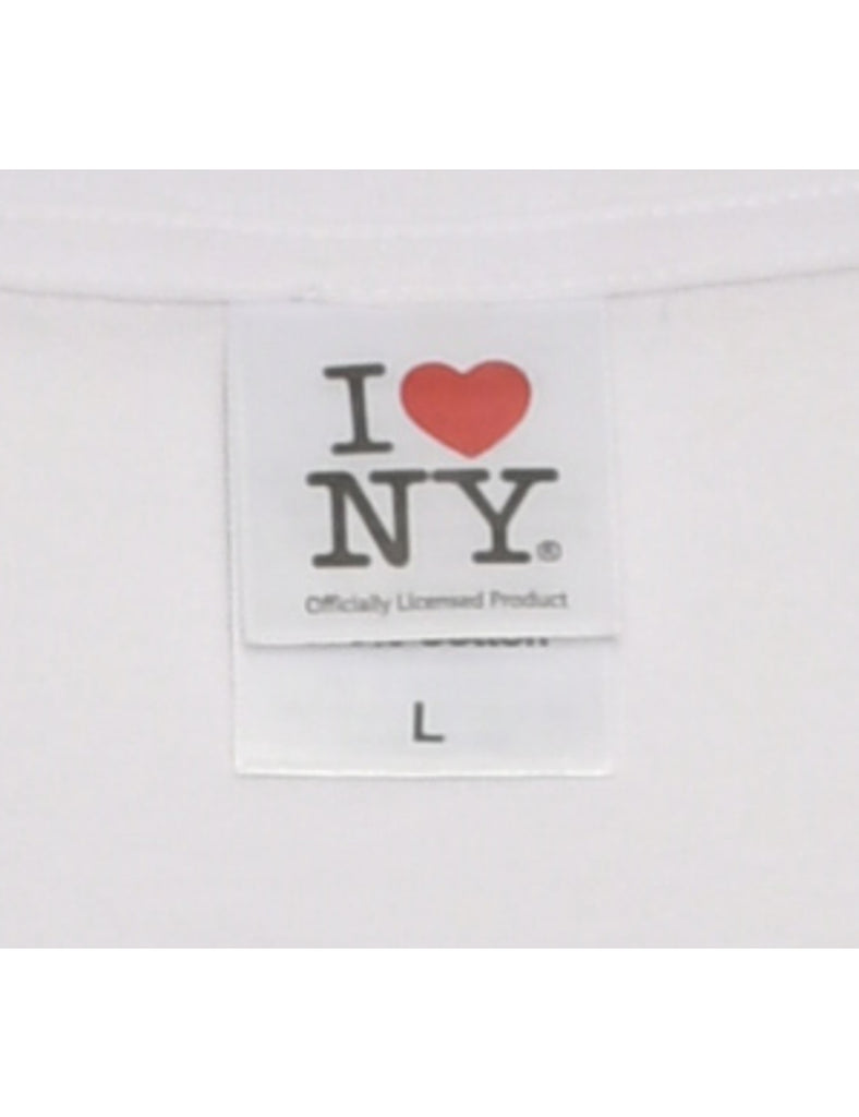 I Love NY Printed T-shirt - L