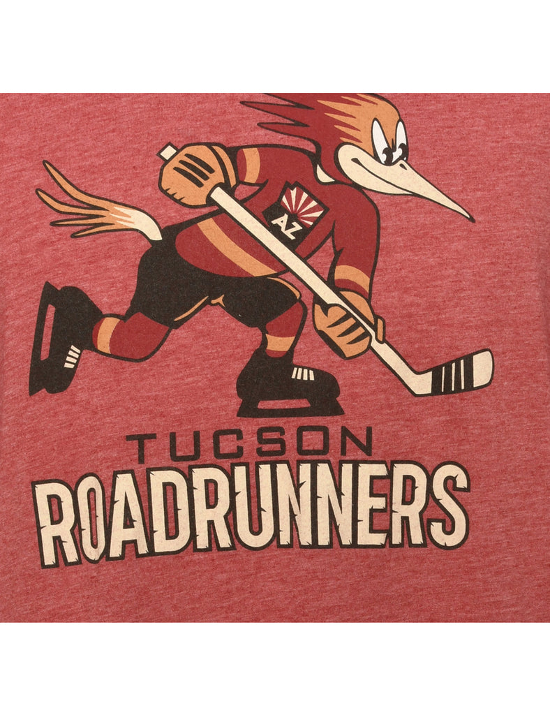 Ice Hockey Tucson Roadrunners Red Sports T-shirt - L