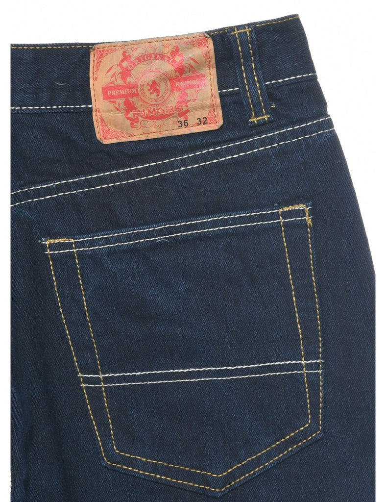 Indigo Straight Fit Jeans - W36 L32