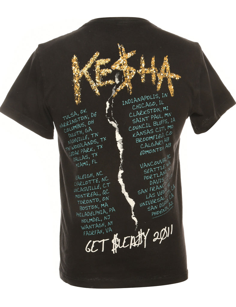 Kesha Cannibal Black Printed T-shirt - M