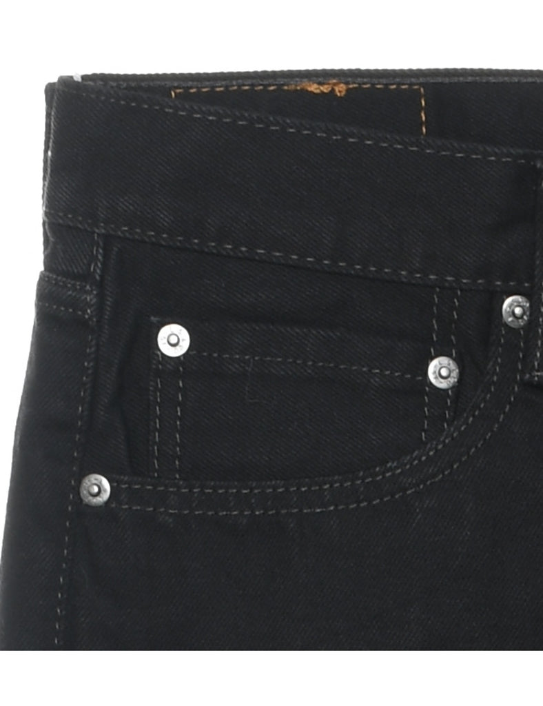 Levis 505 Black Straight-Fit Jeans - W32 L32