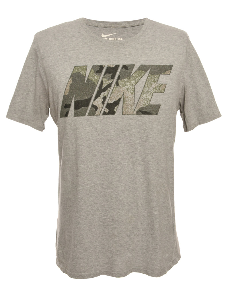 Light Grey Nike Printed T-shirt - M