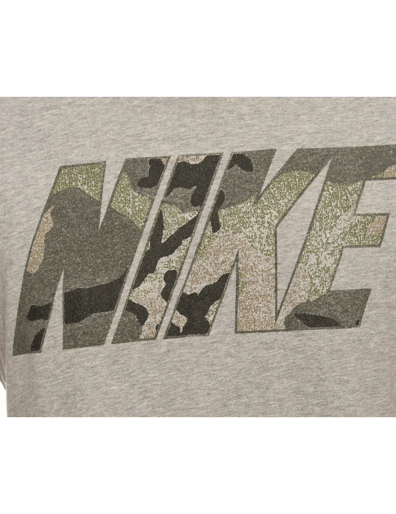 Light Grey Nike Printed T-shirt - M