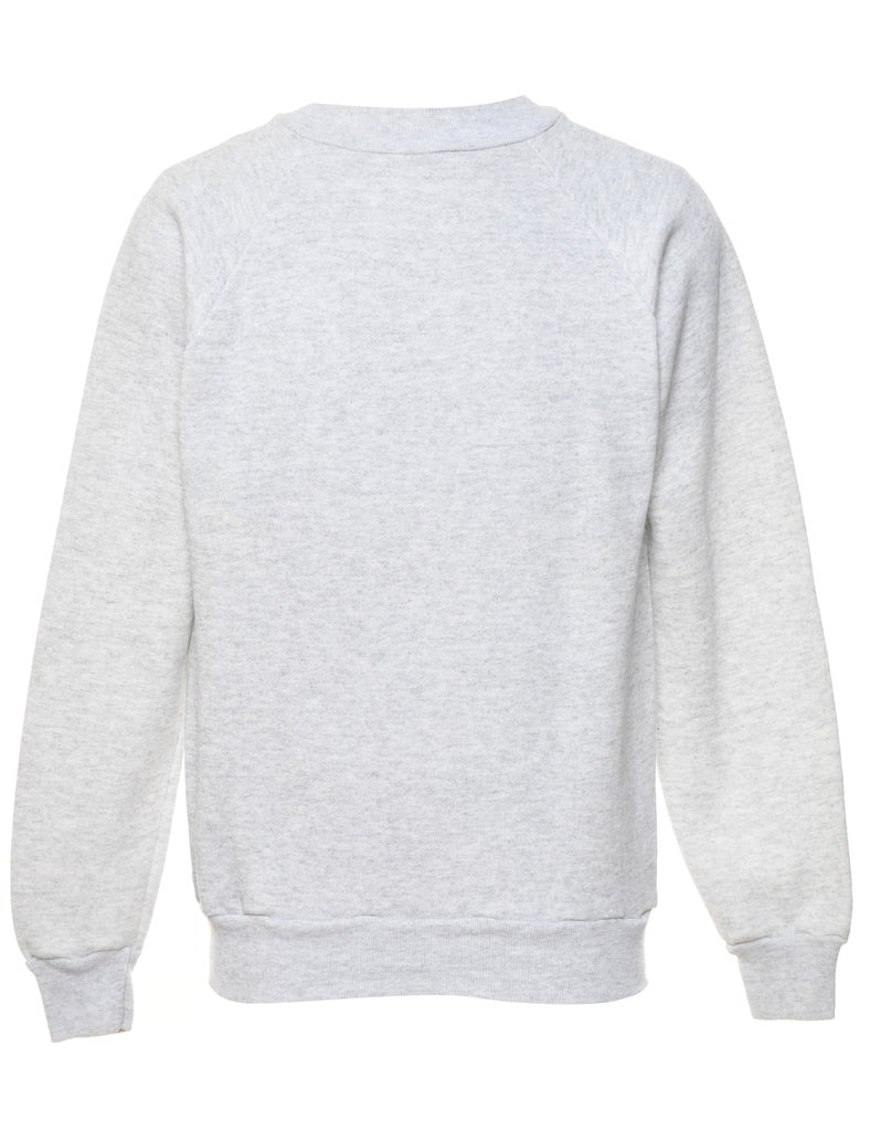 Light Grey Plain Sweatshirt - M