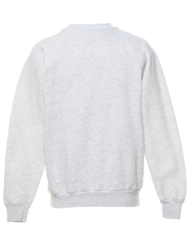 Light Grey Plain Sweatshirt - M