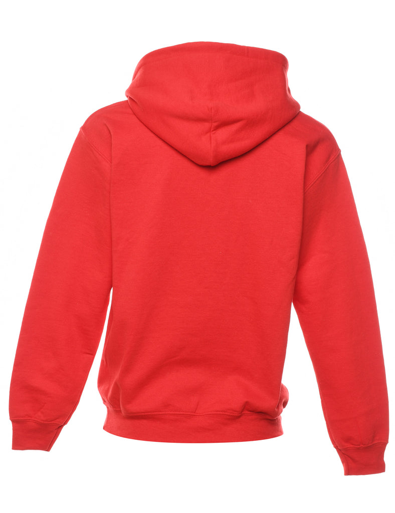 Live Sweat Equity Printed Black & Red Hoodie - S