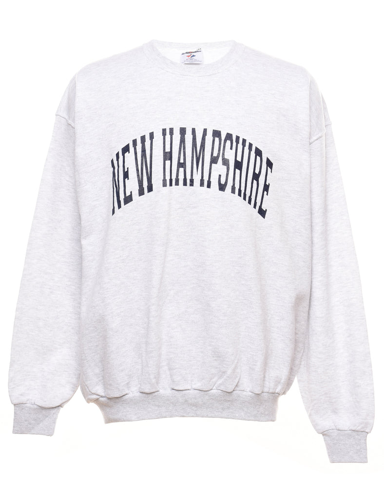 Marl Grey New Hampshire Printed Sweatshirt - XL