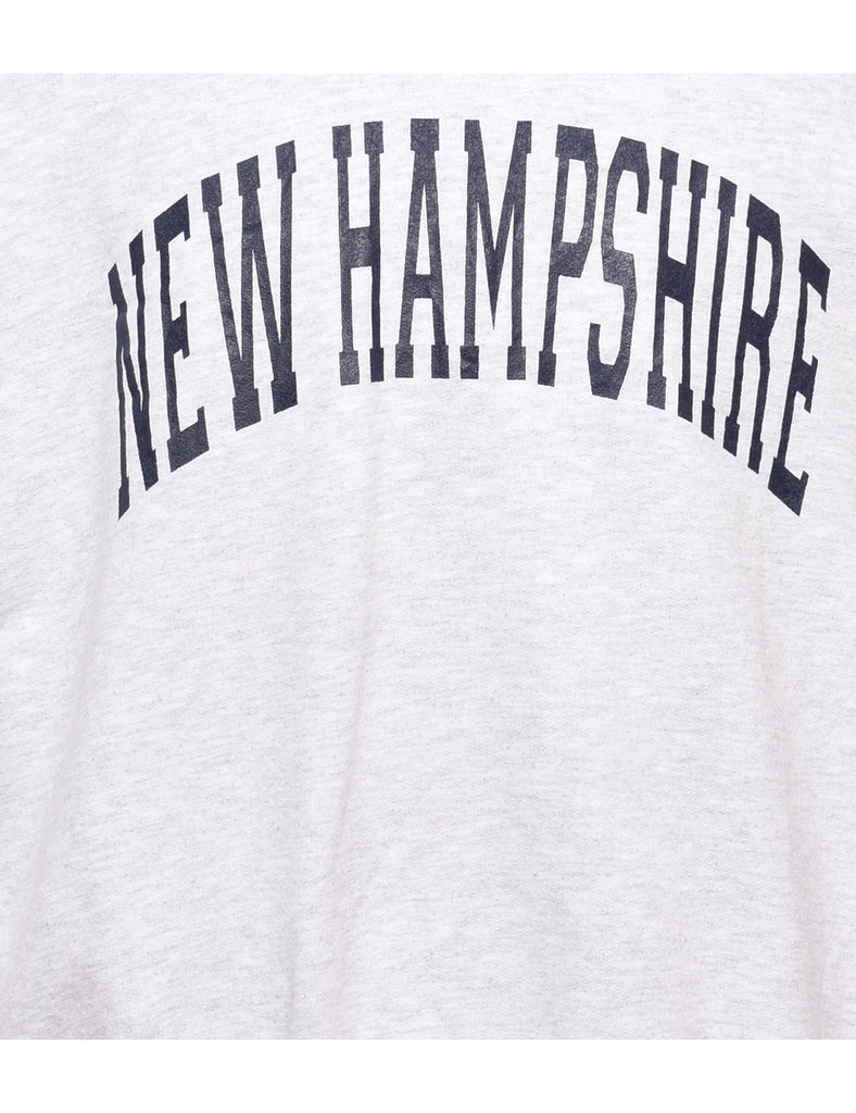 Marl Grey New Hampshire Printed Sweatshirt - XL