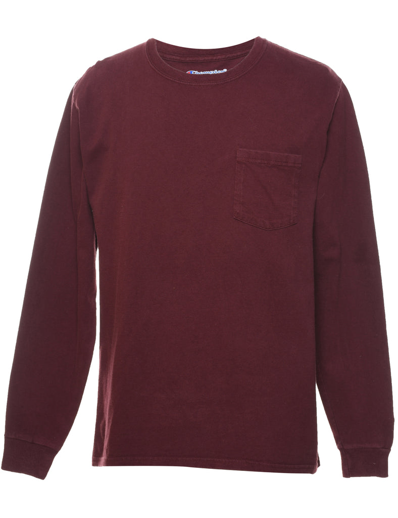 Maroon Champion Plain T-shirt - M