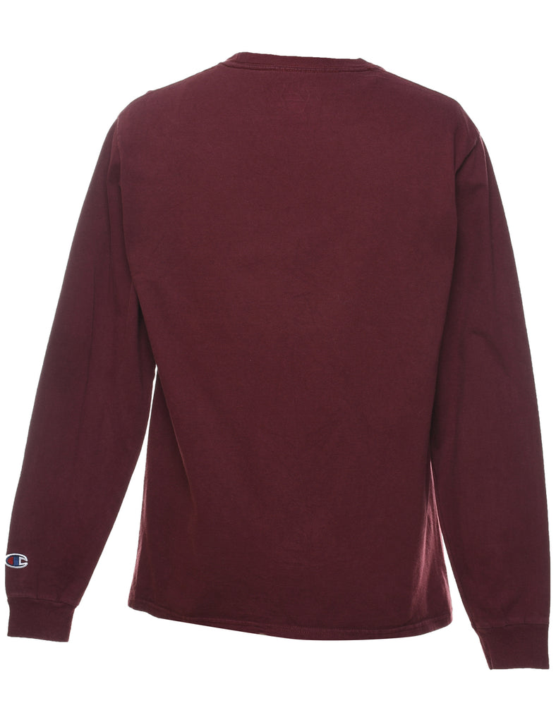 Maroon Champion Plain T-shirt - M