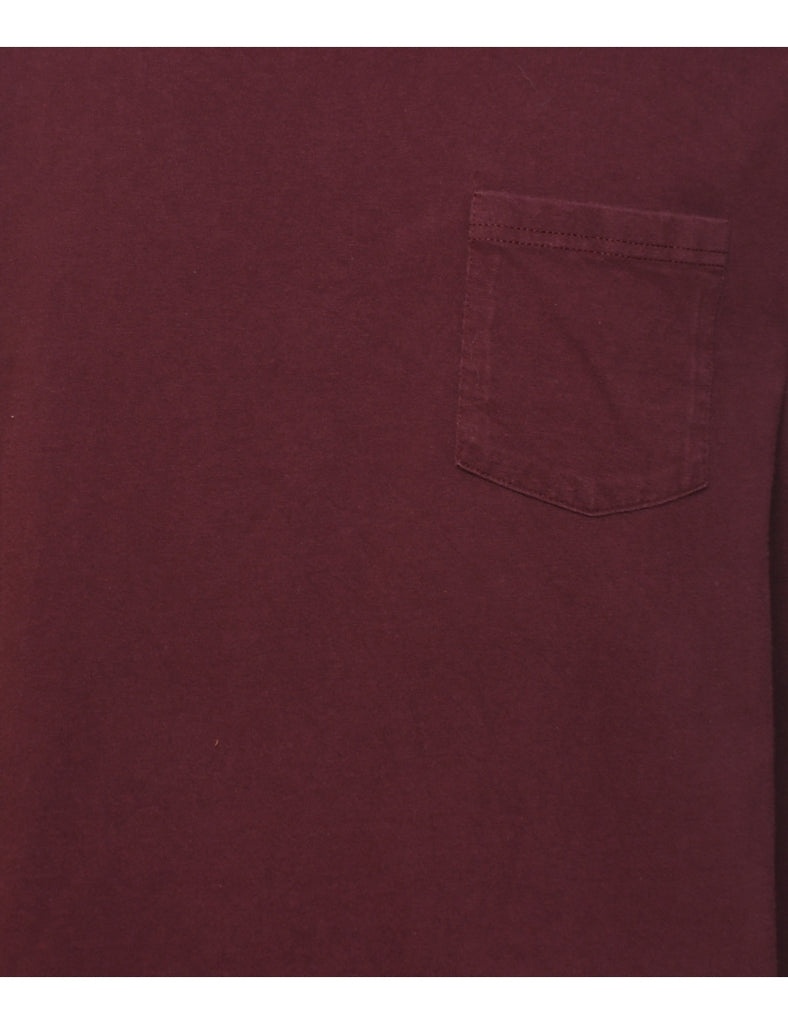 Maroon Champion Plain T-shirt - M