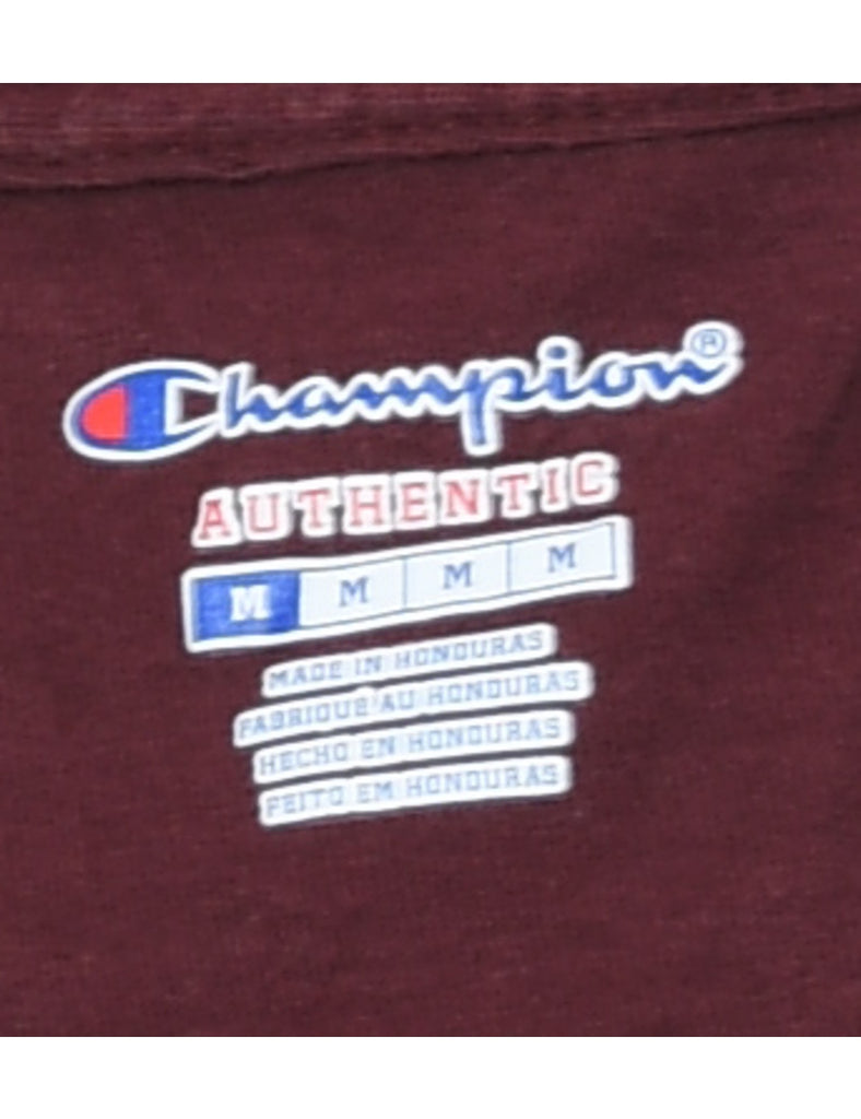 Maroon Champion Plain T-shirt - M