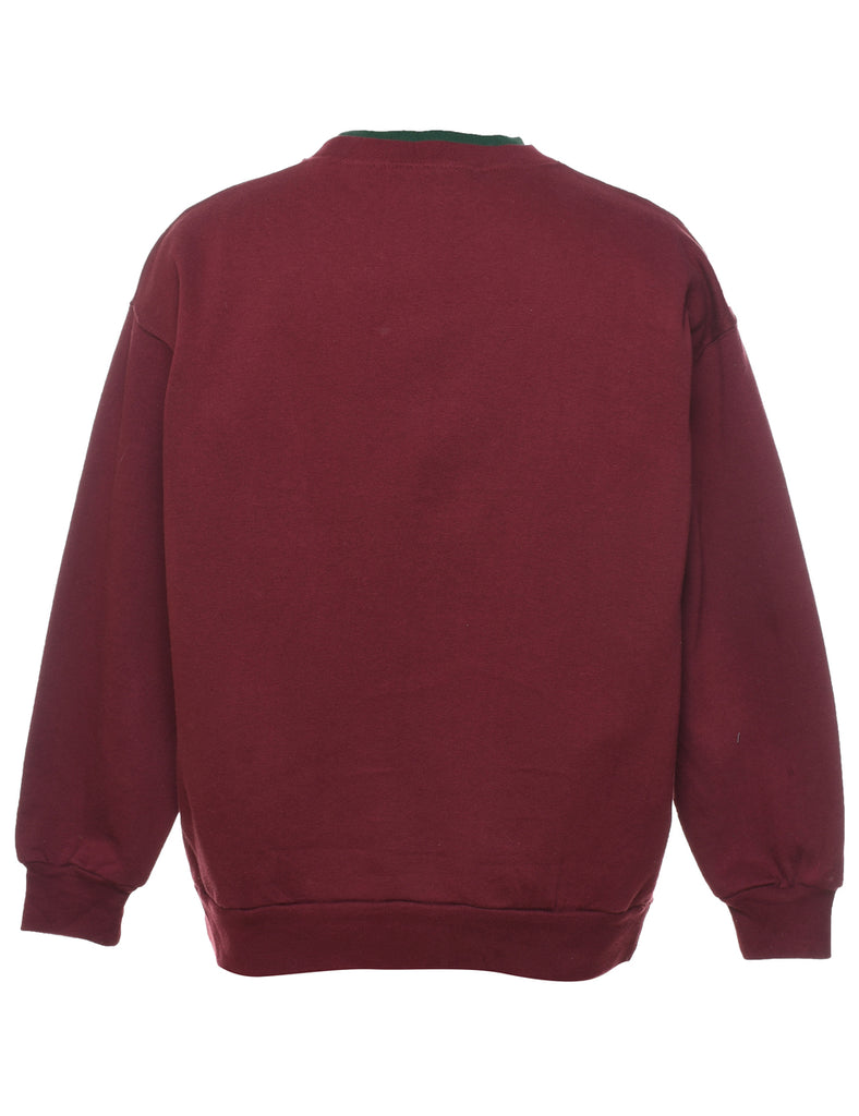 Maroon Christmas Sweatshirt - M