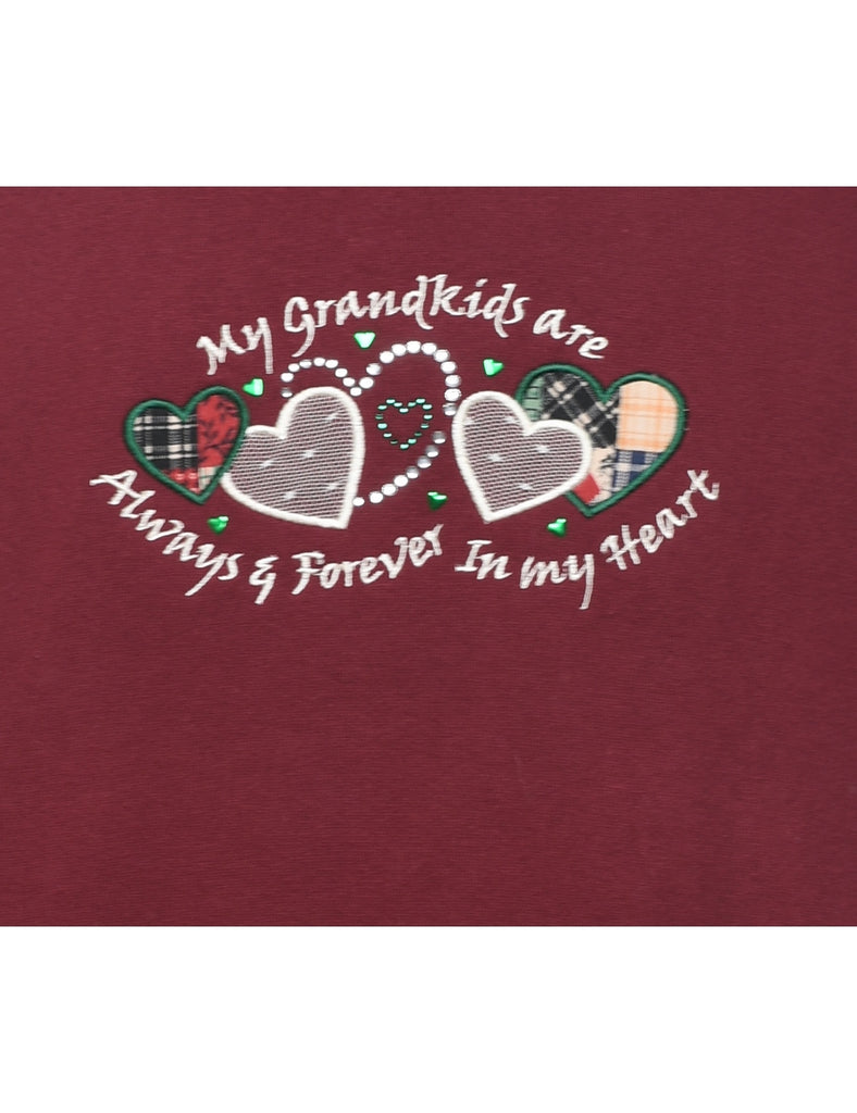 Maroon Christmas Sweatshirt - M