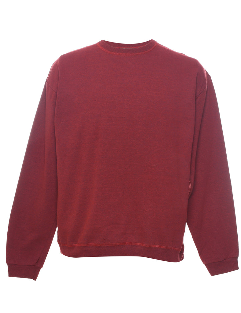 Maroon Plain Sweatshirt - M