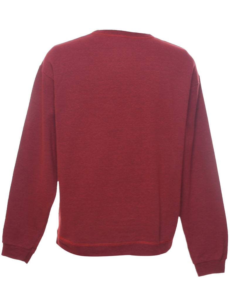 Maroon Plain Sweatshirt - M