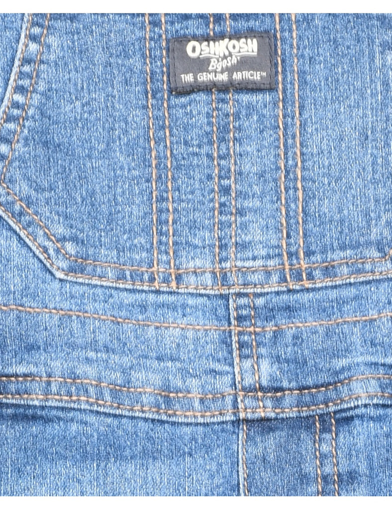 Medium Wash Denim Dungarees - 4 YEARS