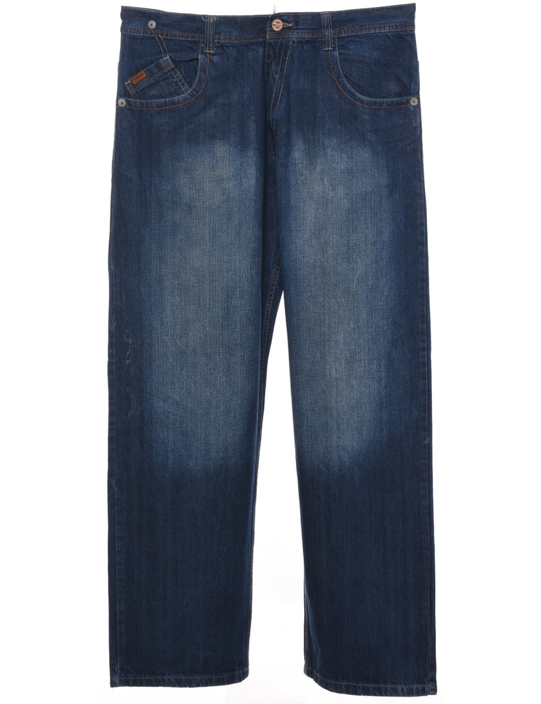 Medium Wash Straight Fit Jeans - W40 L33