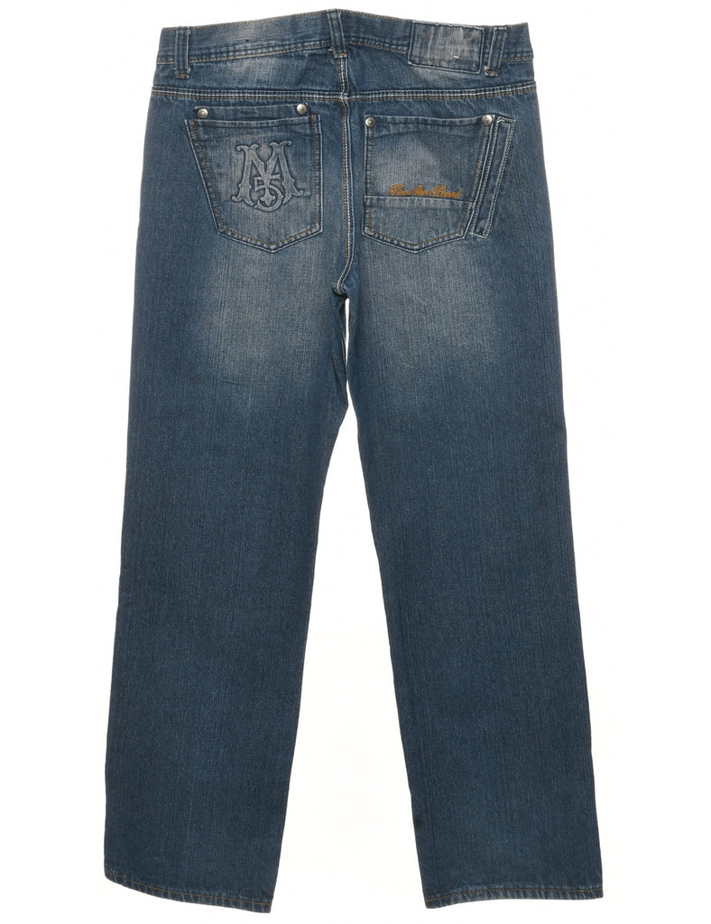 Medium Wash Straight Fit Jeans - W36 L34