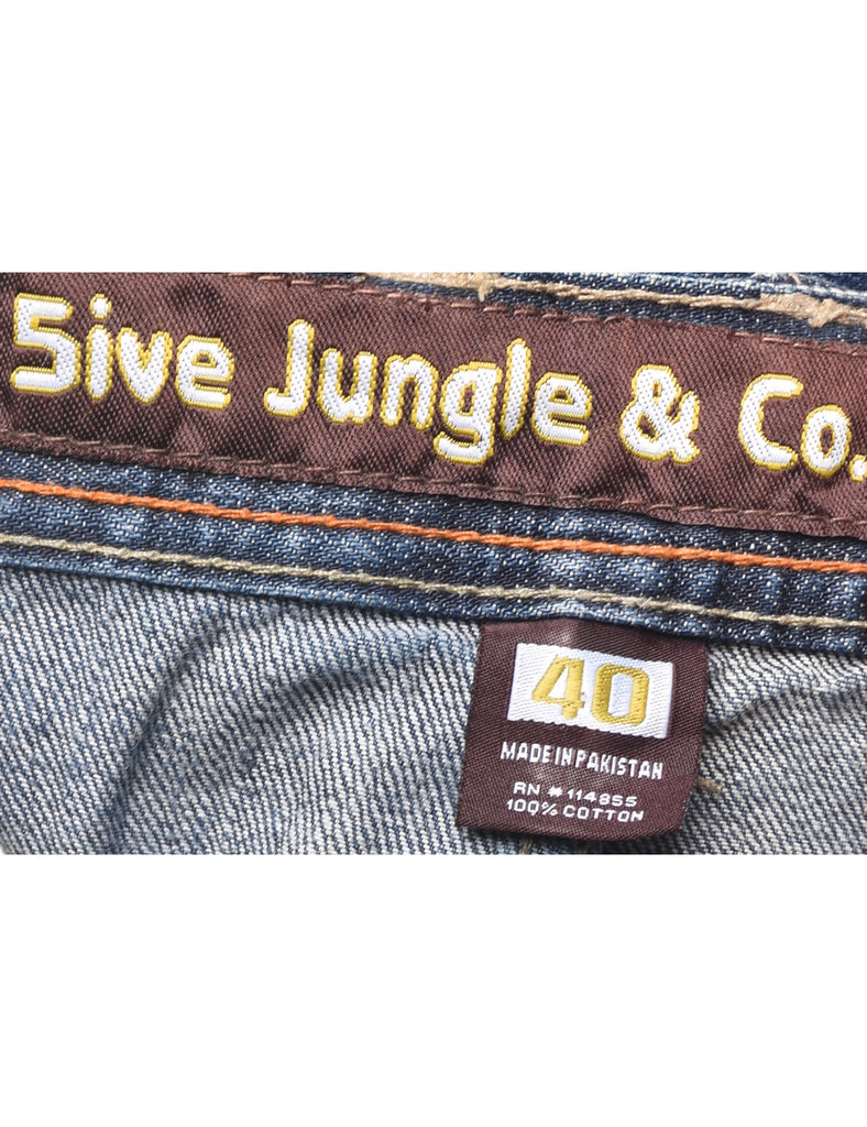 Medium Wash Straight Fit Jeans - W40 L33