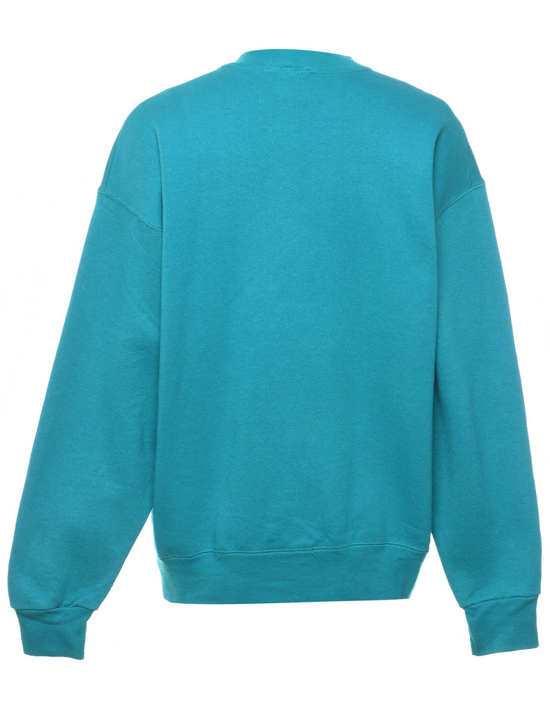 Miami Dolphins Printed Turquoise Sweatshirt - L