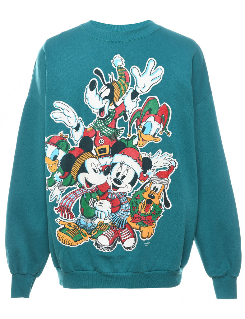 Mickey Mouse Disney Christmas Cartoon Sweatshirt - XL