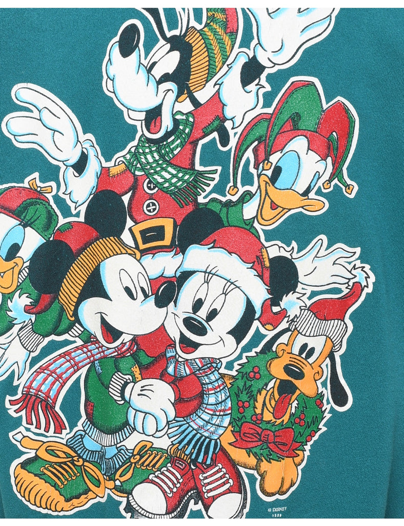 Mickey Mouse Disney Christmas Cartoon Sweatshirt - XL