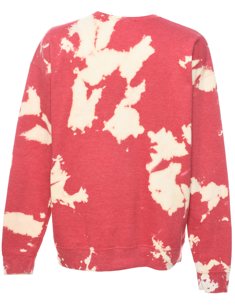 Naughty Tie Dye Christmas Sweatshirt - L