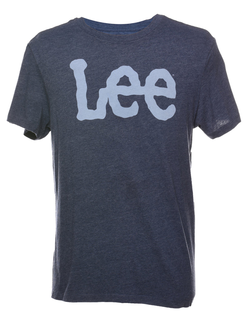 Navy Lee Printed T-shirt - L