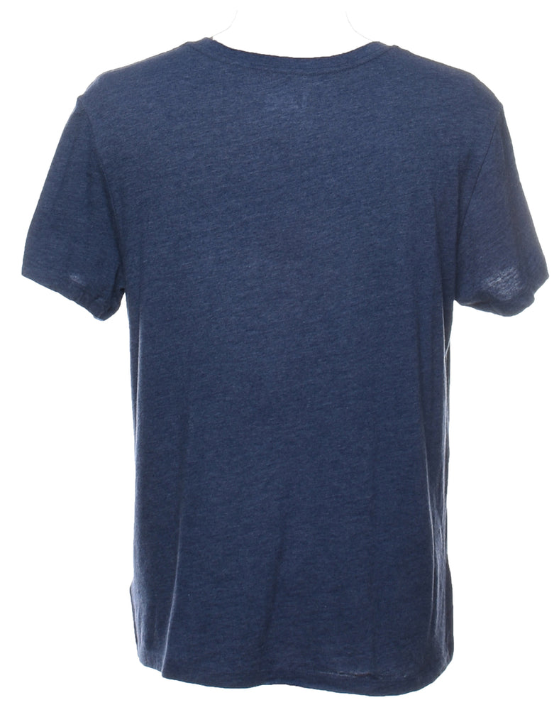 Navy Lee Printed T-shirt - L