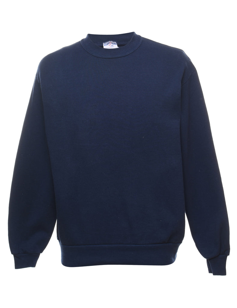 Navy Plain Sweatshirt - L