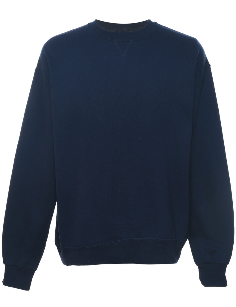 Navy Plain Sweatshirt - L