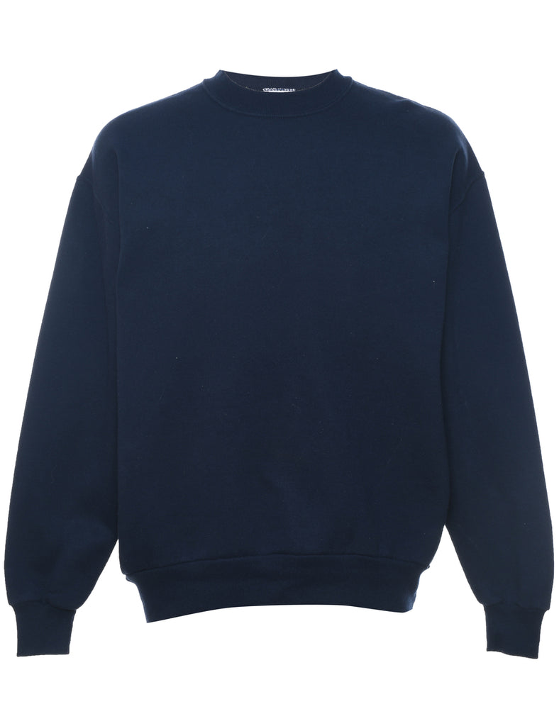 Navy Plain Sweatshirt - L