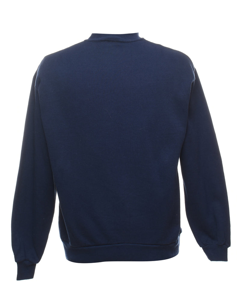 Navy Plain Sweatshirt - L