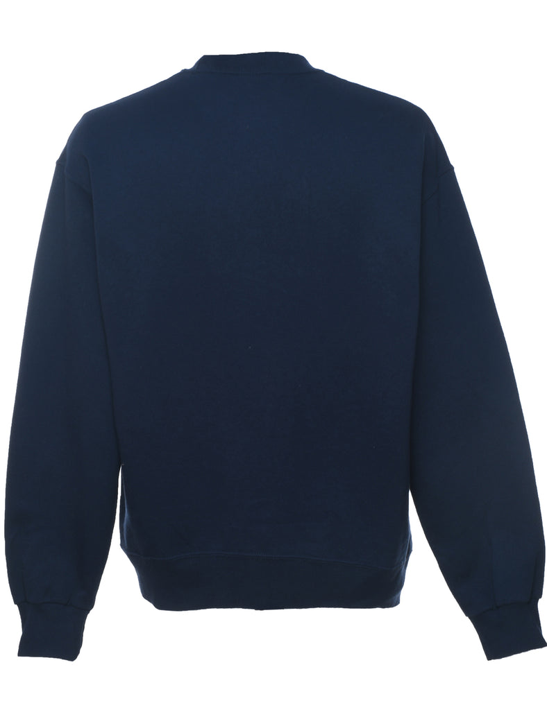 Navy Plain Sweatshirt - L