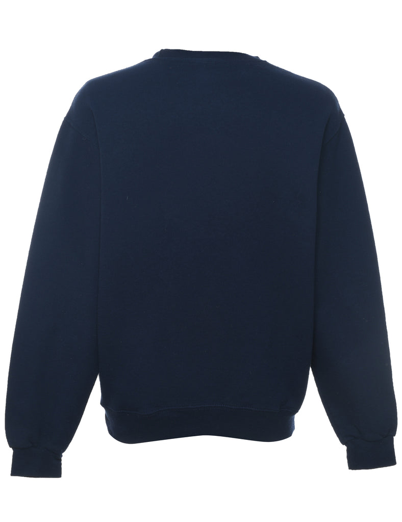 Navy Plain Sweatshirt - L