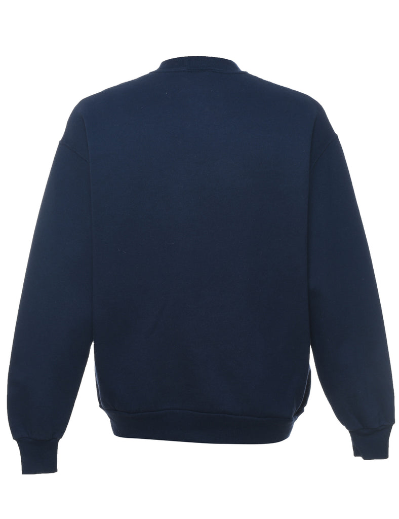 Navy Plain Sweatshirt - L