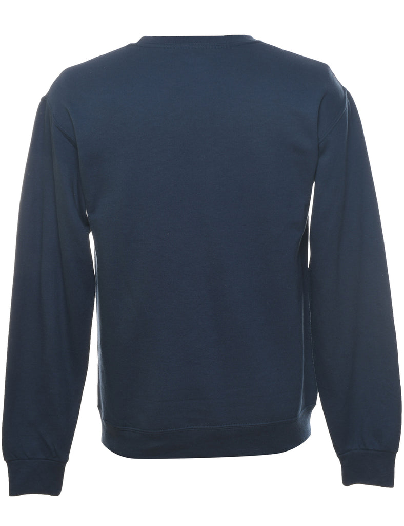 Navy Plain Sweatshirt - S