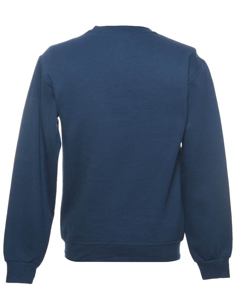 Navy Plain Sweatshirt - S