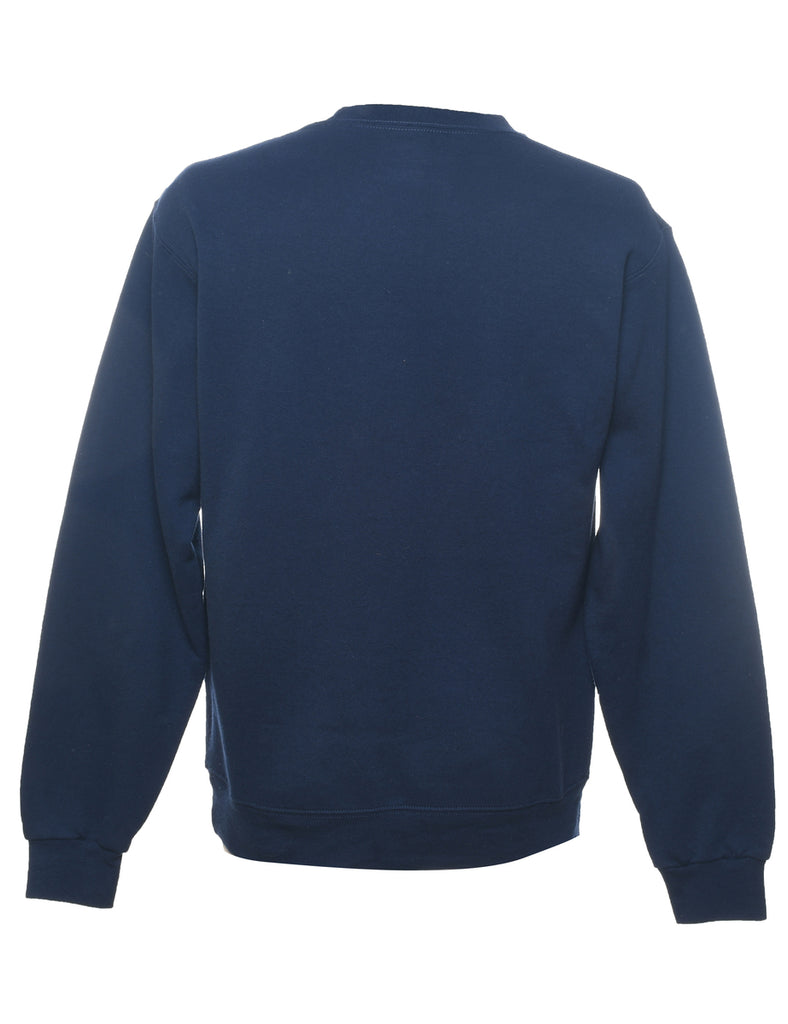 Navy Plain Sweatshirt - M