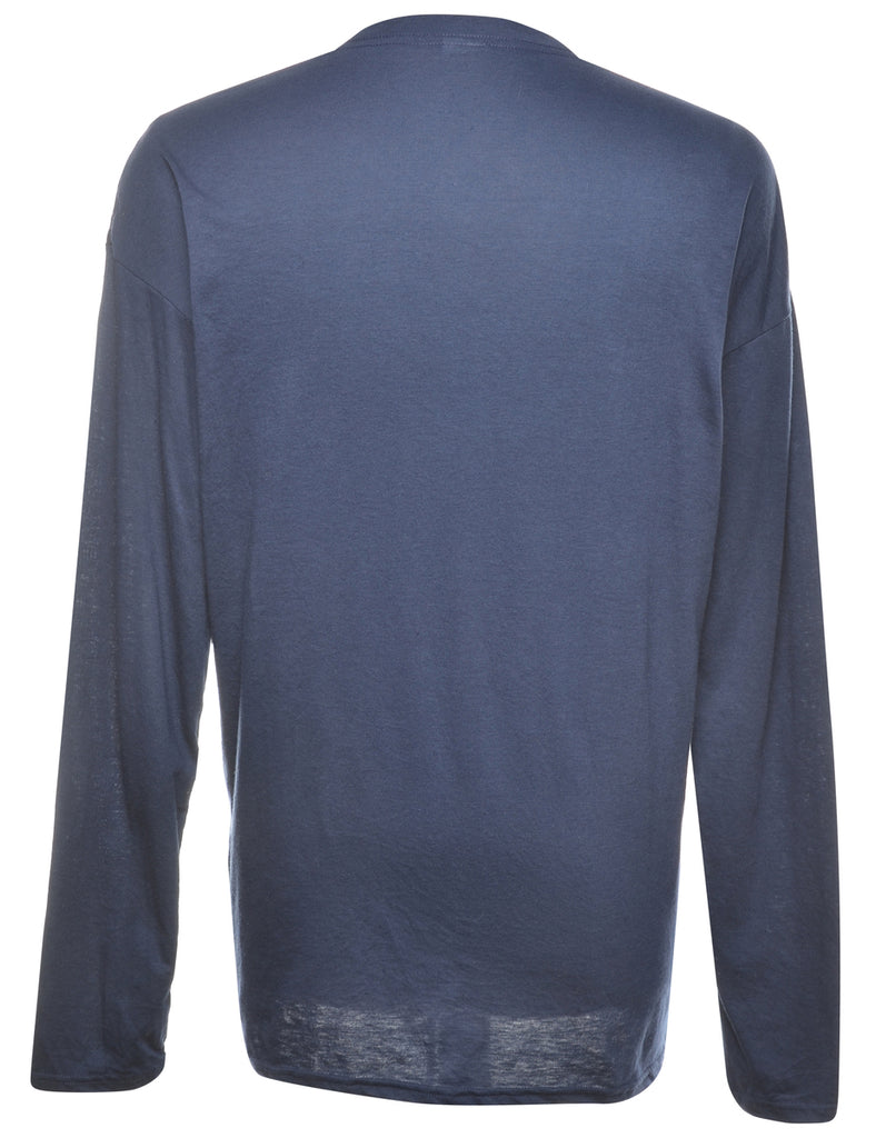 Navy Plain T-shirt - L